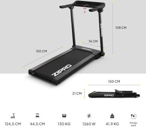 Bieżnia Zipro Pacto + Butelka Zipro 1000 ml 8