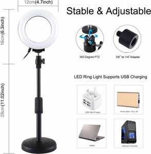 Lampa pierścieniowa Puluz PU391 LED z regulowaną podstawą 3