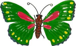 Saska Garden Motyl dekoracyjny 26cm zielony 2