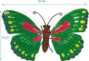 Saska Garden Motyl dekoracyjny 26cm zielony 3