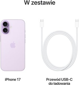 Smartfon Apple iPhone 17 8/256GB Fioletowy (MG6M4ZD/A) + Etui Armor MagCase 8