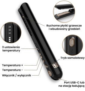 Prostownica SkinVibe SkinVibe Luna MiniWireless (SV-003BK) + SkinVibe Aurea Family X Plasma Mocha Mousse (SV-001MM) 7