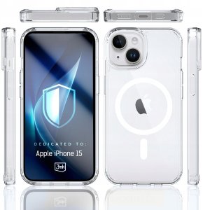Smartfon Apple iPhone 15 256GB Blue (MTP93) + FlexibleGlass + Etui Armor MagCase 15