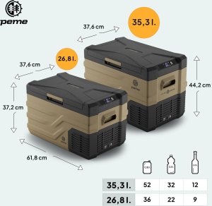 Lodówka turystyczna Peme Quest 40 Storm Sand + kabel usb 11