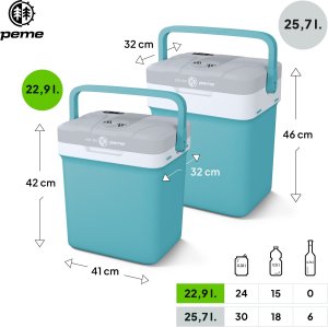 Lodówka turystyczna Peme Essential 27 Cool Mint + kabel usb 11