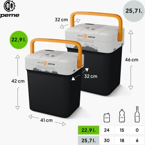 Lodówka turystyczna Peme Essential 27 Adventure Orange + kabel usb 11