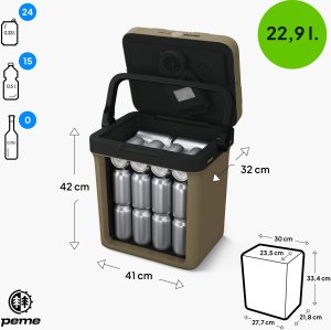 Lodówka turystyczna Peme Essential 27 Sand Storm + kabel usb 3
