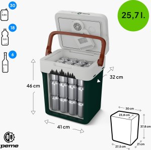 Lodówka turystyczna Peme Essential 32 Pine Forest + kabel usb 3