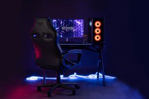 Fotel SENSE7 Knight czarno-szary + kabel usb 6