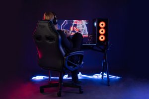 Fotel SENSE7 Knight czarno-niebieski + kabel usb 6