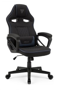 Fotel SENSE7 Knight materiałowy czarno-niebieski + kabel usb 4