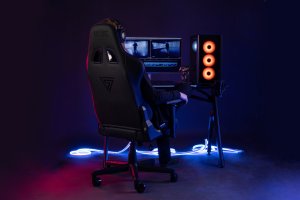 Fotel SENSE7 Spellcaster materiałowy czarno-szary + kabel usb 9
