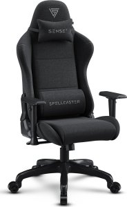 Fotel SENSE7 Spellcaster FUKU materiałowy czarny + kabel usb 13