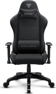 Fotel SENSE7 Spellcaster FUKU materiałowy czarny + kabel usb 2