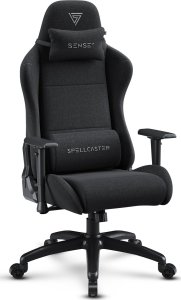 Fotel SENSE7 Spellcaster FUKU XL materiałowy czarny + kabel usb 2