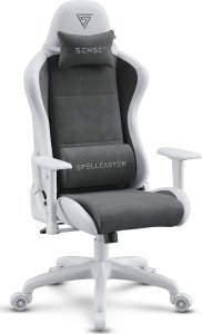 Fotel SENSE7 Spellcaster FUKU PU biało-szary + kabel usb 15