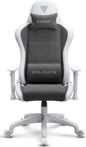 Fotel SENSE7 Spellcaster FUKU PU biało-szary + kabel usb 2