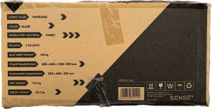 Fotel SENSE7 materiałowy Vanguard czarny + kabel usb 21