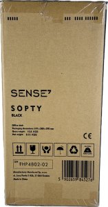 Krzesło biurowe SENSE7 Sopty Czarne + kabel usb 15