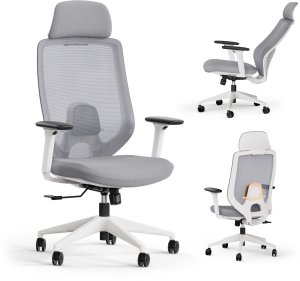 Krzesło biurowe SENSE7 Nakai Biało-szare + kabel usb 2