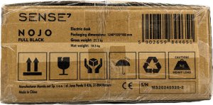 Biurko SENSE7 elektryczne Nojo 120x60 cm Black + kabel usb 4