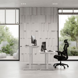 Biurko SENSE7 Nojo Białe 140 cmx70 cm White + kabel usb 4