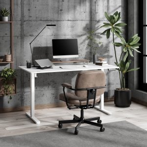 Biurko SENSE7 NOJO LIGHT Białe 140 cmx70 cm + kabel usb 3