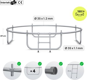 Trampolina ogrodowa Zipro Jump Pro z siatką wewnętrzną 8FT 252cm + Mata Celnościowa 4