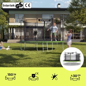 Trampolina ogrodowa Zipro Jump Pro z siatką wewnętrzną 14FT 435cm + Mata Celnościowa 3