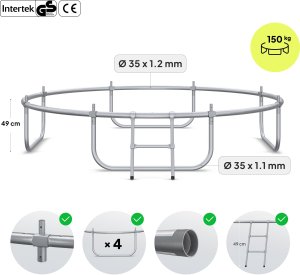 Trampolina ogrodowa Zipro Jump Pro z siatką zewnętrzną 8FT 252cm + Mata Celnościowa 4