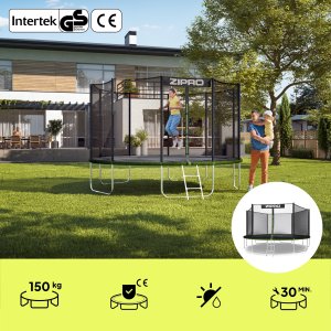 Trampolina ogrodowa Zipro Jump Pro z siatką zewnętrzną 14FT 435cm + Mata Celnościowa 3