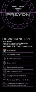 Słuchawki PREYON Słuchawki PREYON Hurricane Fly Czarne (PHF40B) + Podkładka Falcon Speed XXL (PFS120) 13