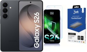 Smartfon Samsung Galaxy S26 5G 12/256GB Czarny (SM-S942BZKGEUE) + FlexibleGlass 2