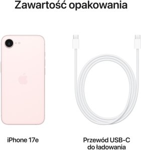 Smartfon Apple iPhone 17e 5G 8/256GB Różowy  (MHRX4) + FlexibleGlass 9