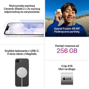 Smartfon Apple iPhone 17e 5G 8/256GB Biały  (MHRW4) + FlexibleGlass 7