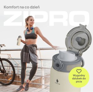 Trampolina ogrodowa Zipro Jump Pro z siatką zewnętrzną 12FT 374cm + Butelka Termiczna 21
