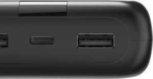 Ładowarka Hama 1x USB-A 2x USB-C (002019760000) + USB-A - USB-C 1 m Czarny (200657) + Powerbank 24000 mAh 12