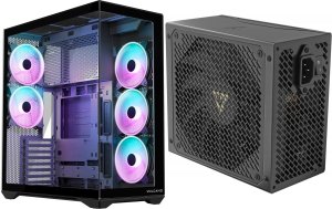 Obudowa Modecom Obudowa Modecom Space XL ARGB 5F czarna + Zasilacz Modecom Volcano Hex 750W Gold 2