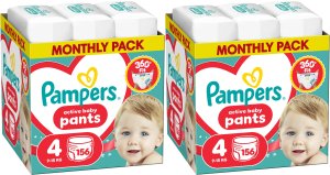 Pampers Pieluchomajtki Active Baby 4 9-15 kg, 156 szt. x2 2
