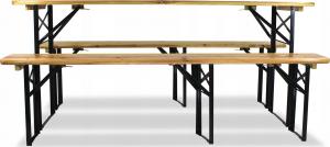 TM Meble ogrodowe drewniane składane zestaw piwny 180cm 2