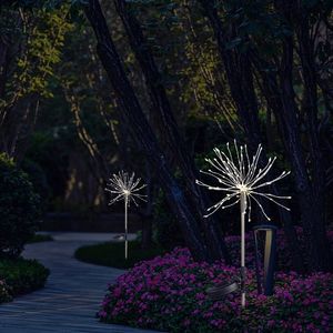 Saska Garden Lampa solarna dmuchawiec Firework 90LED Inox 8