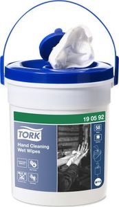 Tork Tork - Czyściwo włókninowe o niskim stopniu pylenia do ciężkich zabrudzeń rąk, premium - Białe 2
