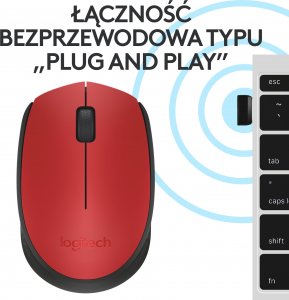 Mysz Logitech M171 czerwony (910-004641) 7