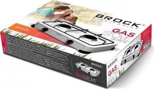 Brock Kuchenka gazowa dwupalnikowa GS002W biała 2