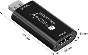 Techly Karta przechwytywania USB - HDMI Czarny  (I-USB-VIDEO-1080TY) 4