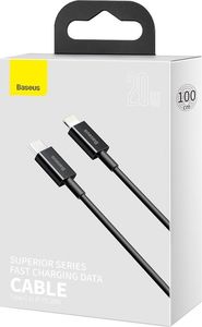 Kabel USB Baseus USB-C - Lightning 1 m Czarny (BSU2666BLK) 5