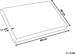 Shumee Poduszka żelowa memory foam 60 x 40 cm EMIN 6