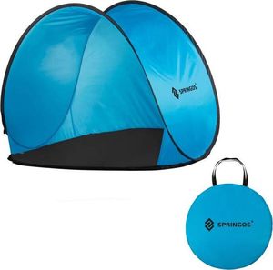 Springos Namiot plażowy samorozkładający Pop-up niebieski uniwersalny 2
