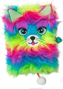 St. Majewski Pamiętnik z kłódką 3D "włochacz" A5, 96k RAINBOW CAT Papier TARGI 2
