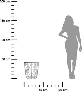 Atmosphera Czarny stolik kawowy Kumi 40 cm 3